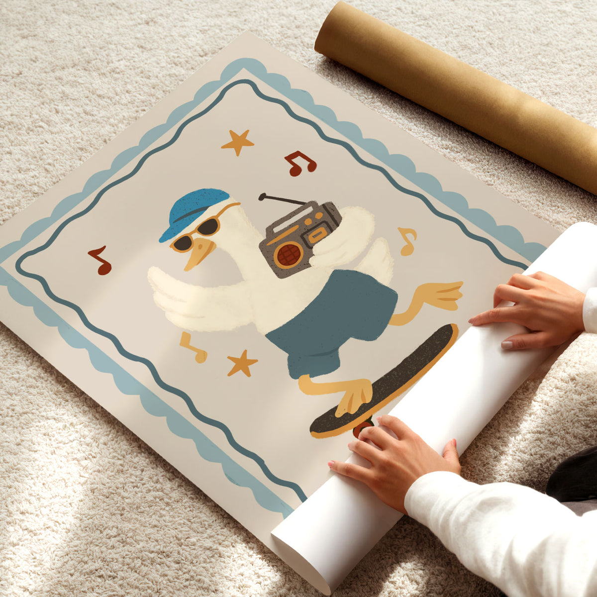 Skate Radio Duck Poster