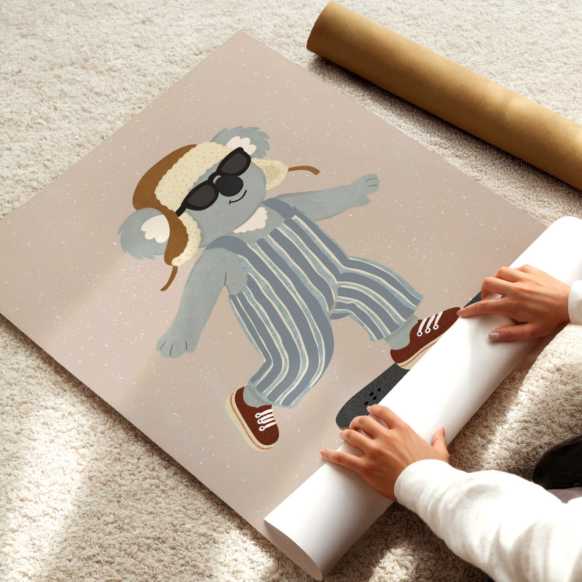 Skater Koala Poster