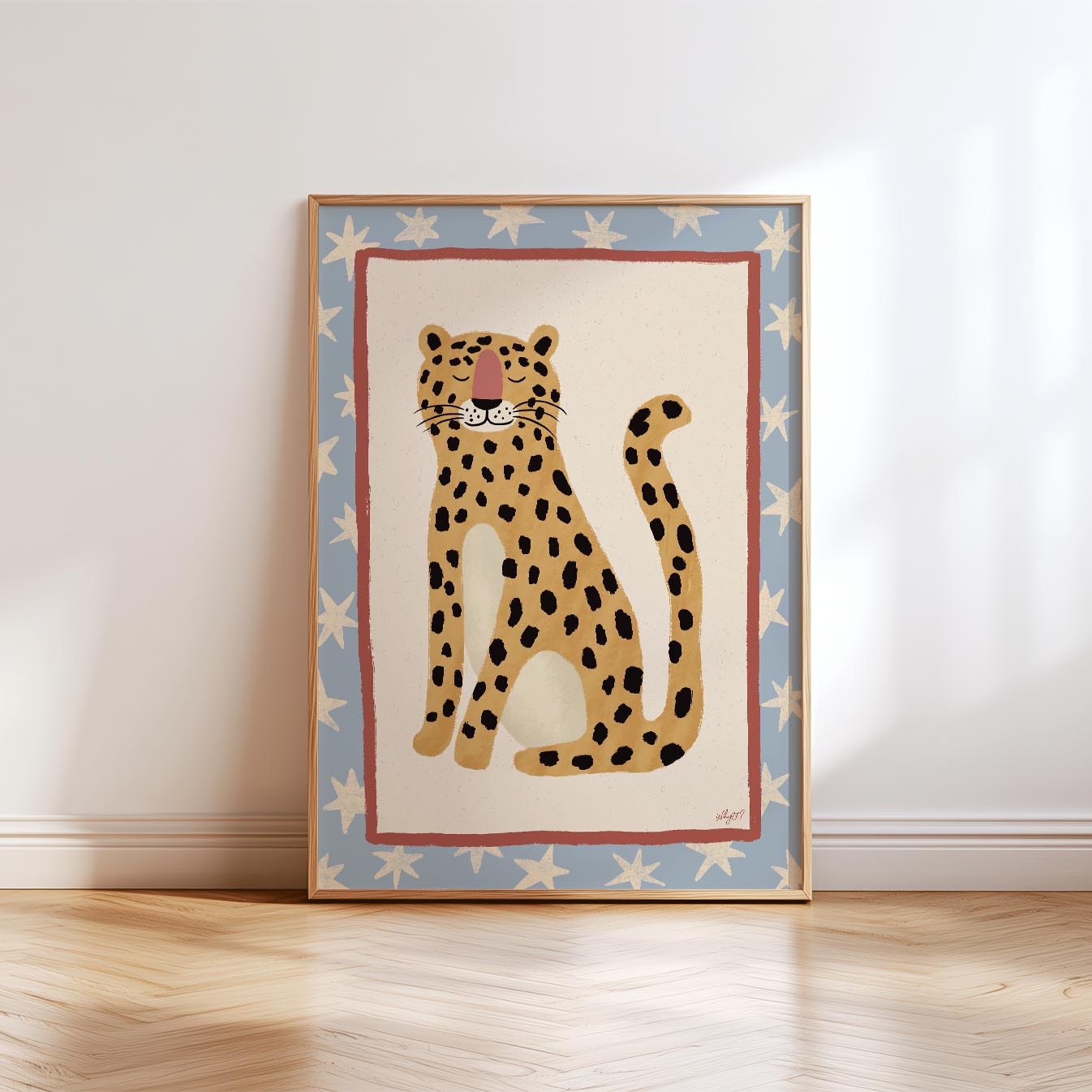 Friedlicher Leopard Poster