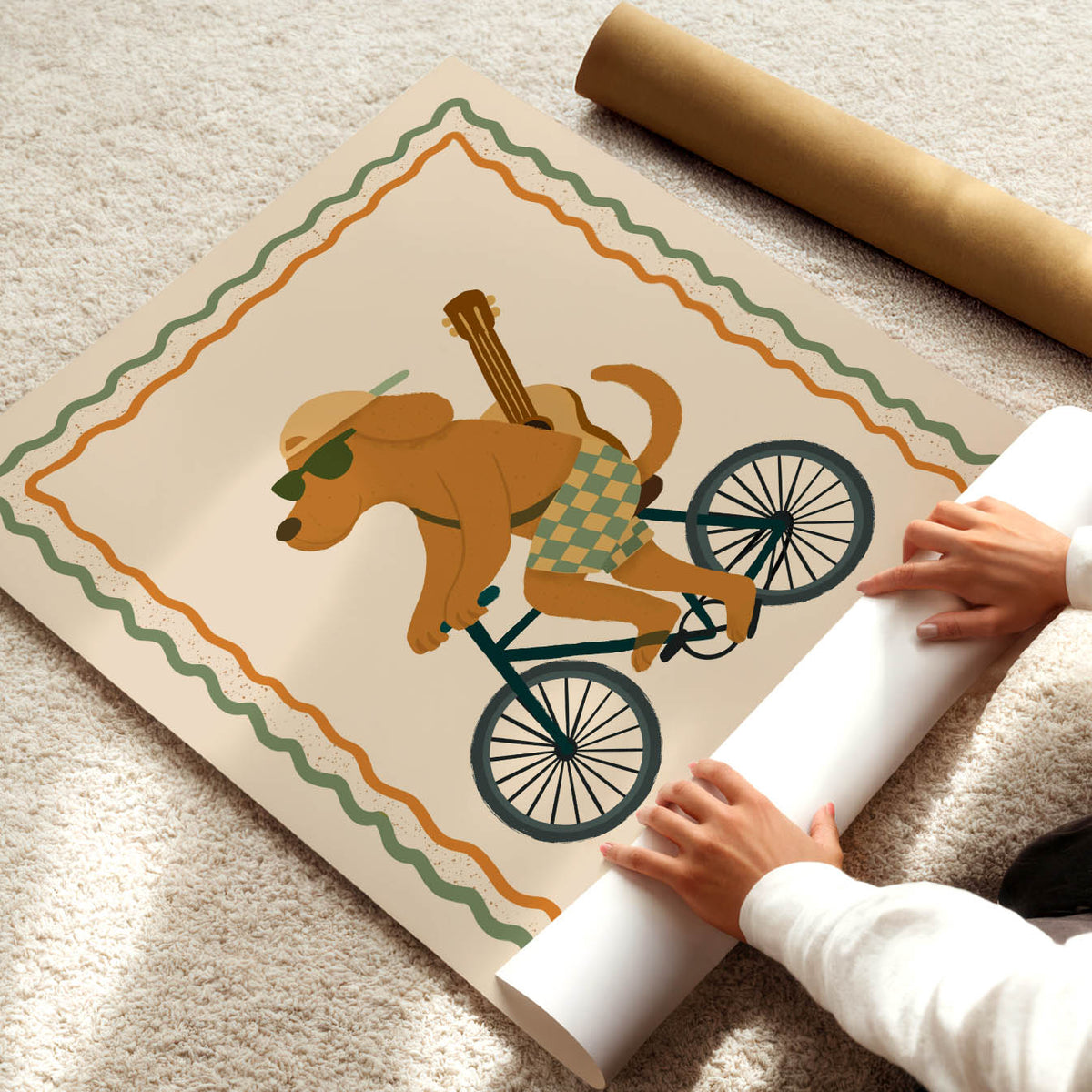 Adventure Dog Bike Poster