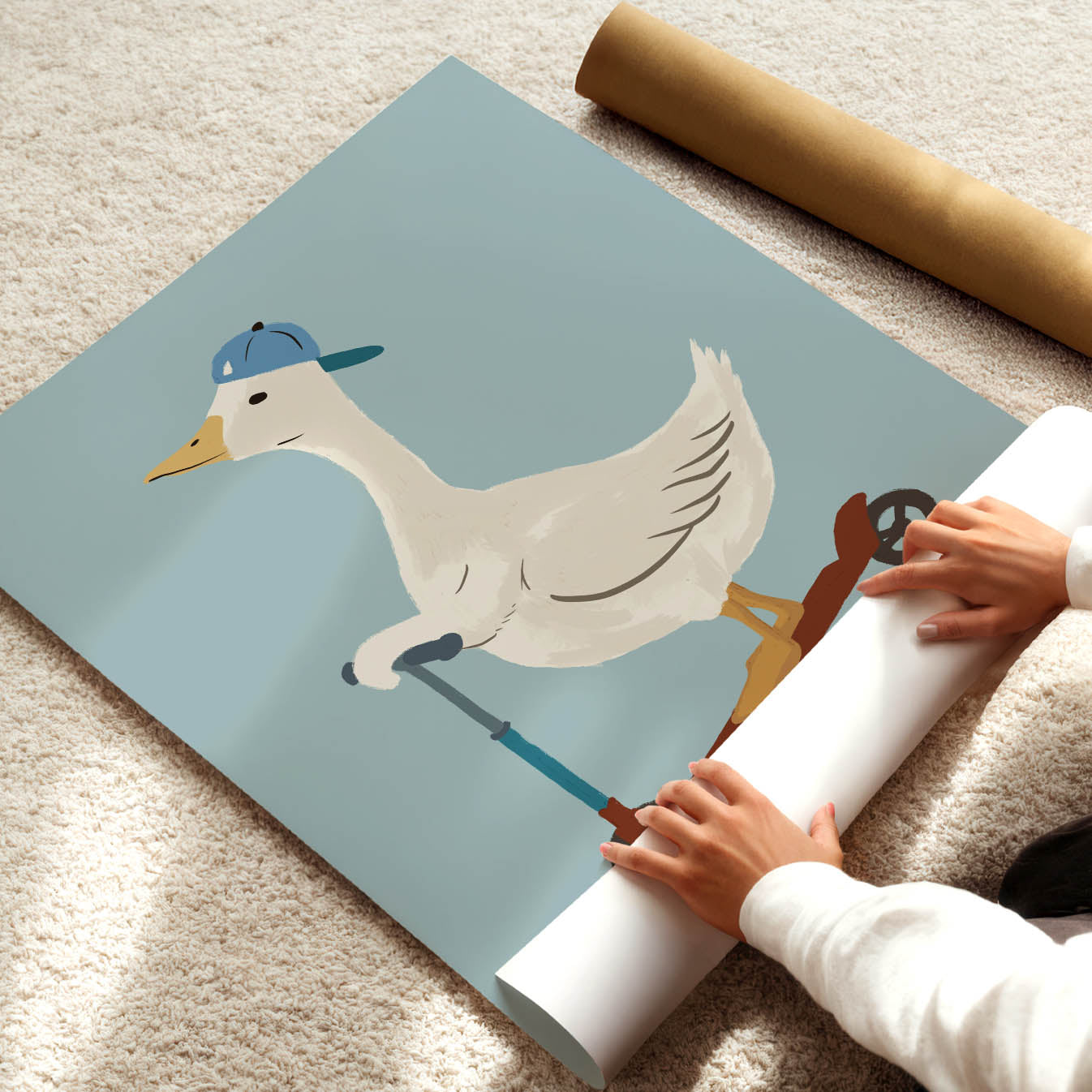 Goose Scooter Poster