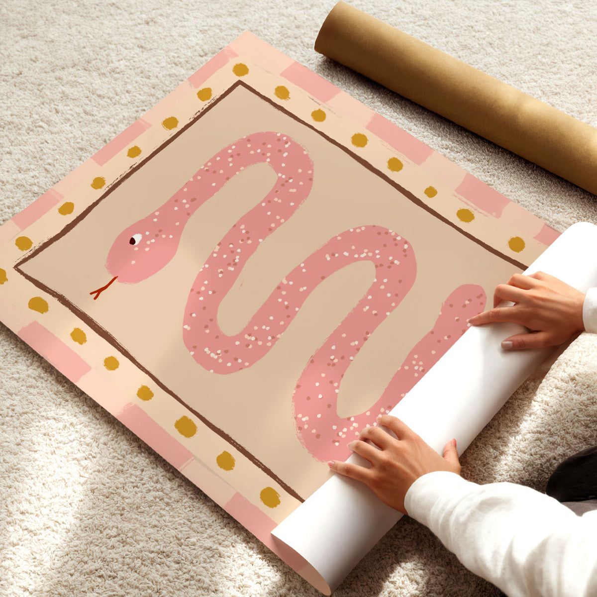 Pink Snake Poster