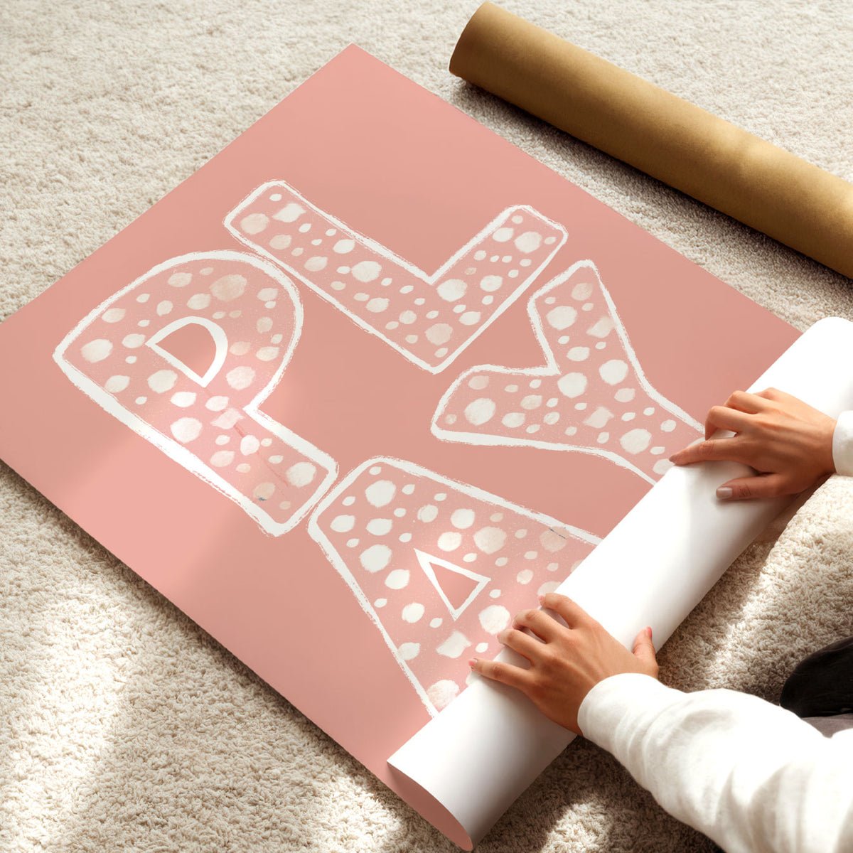 Play Lettering Poster