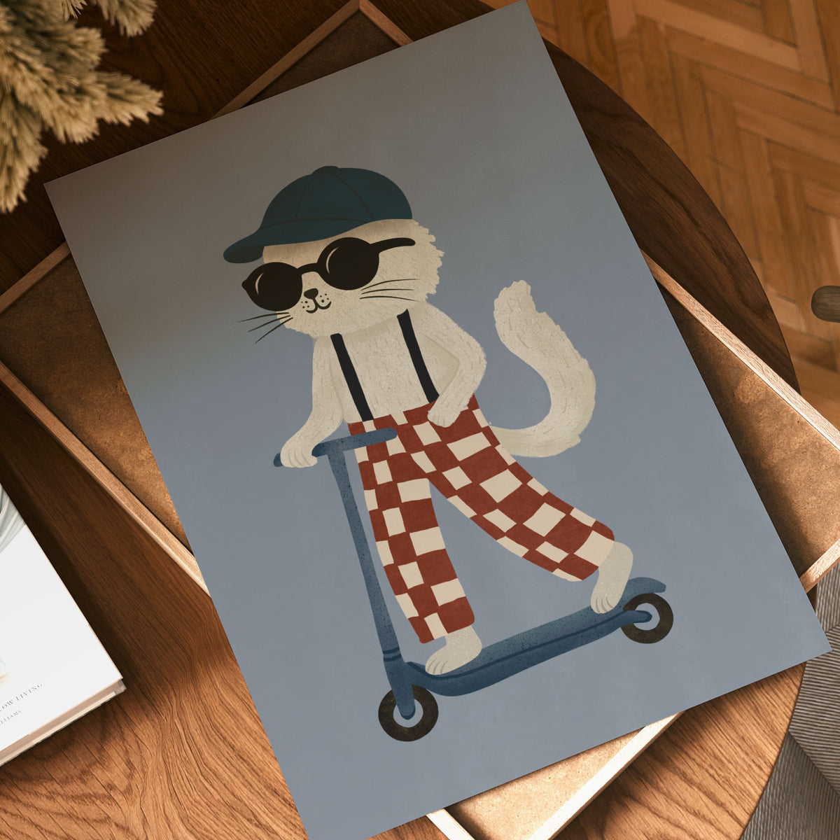 Scooter Cat Poster