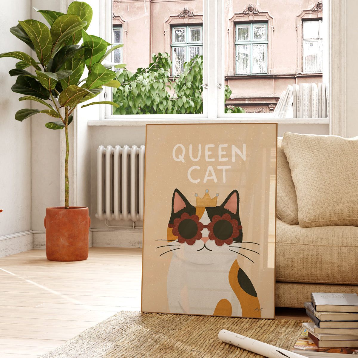 Queen Cat Poster