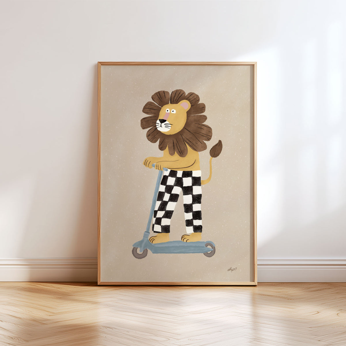 Scooter Lion Poster