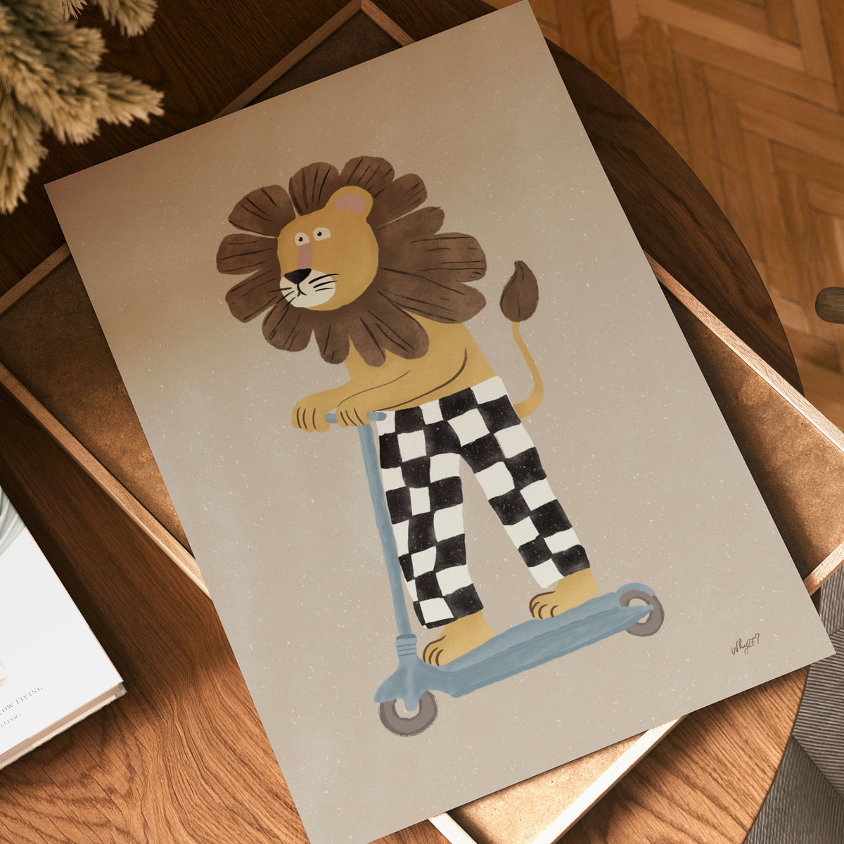 Scooter Lion Poster