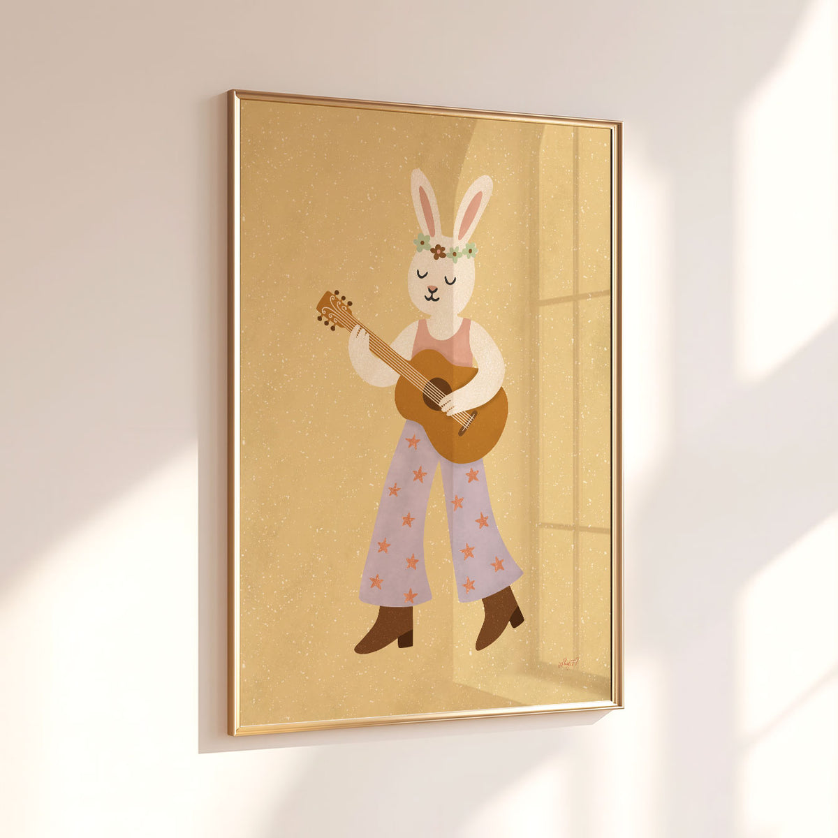 Guitar Rabbit Poster