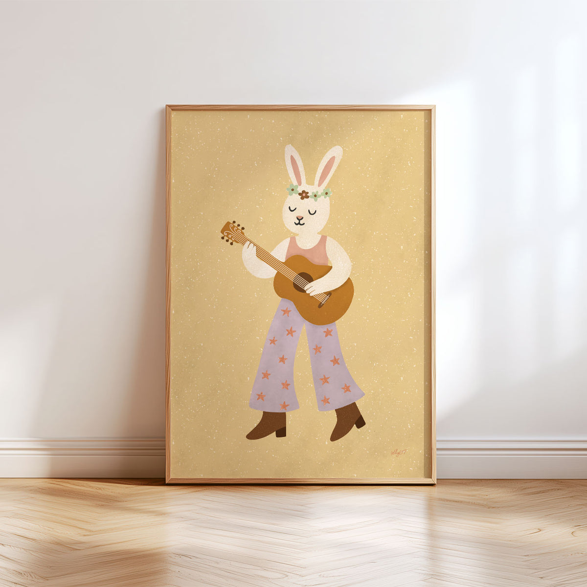 Guitar Rabbit Poster