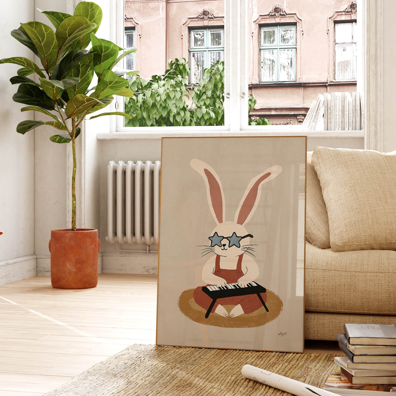 Little Keyboard Bunny Poster