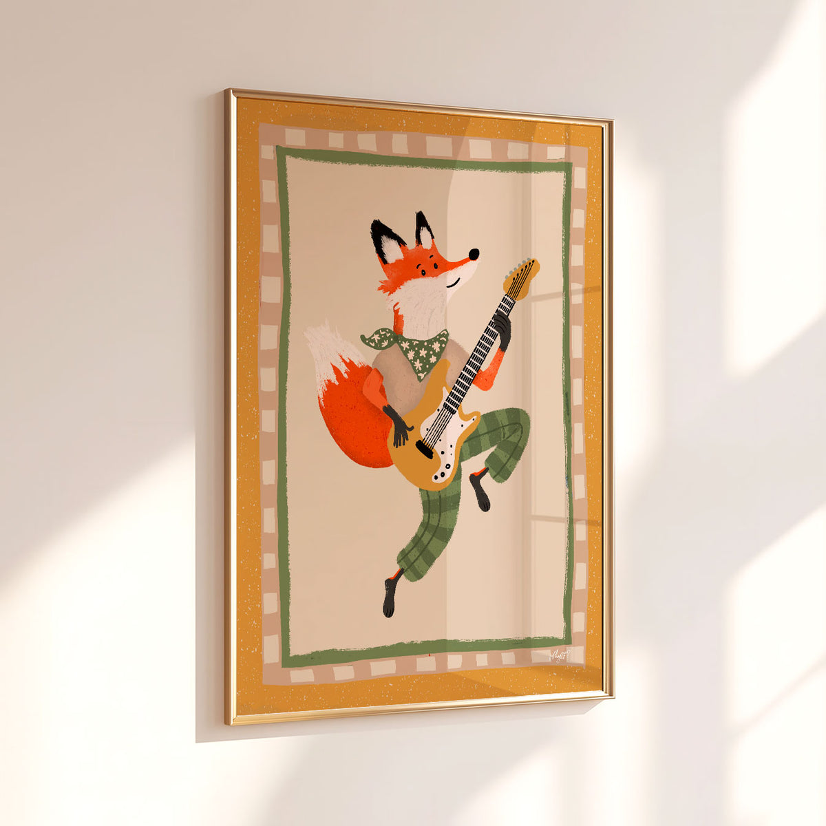 Guitar Fox Poster