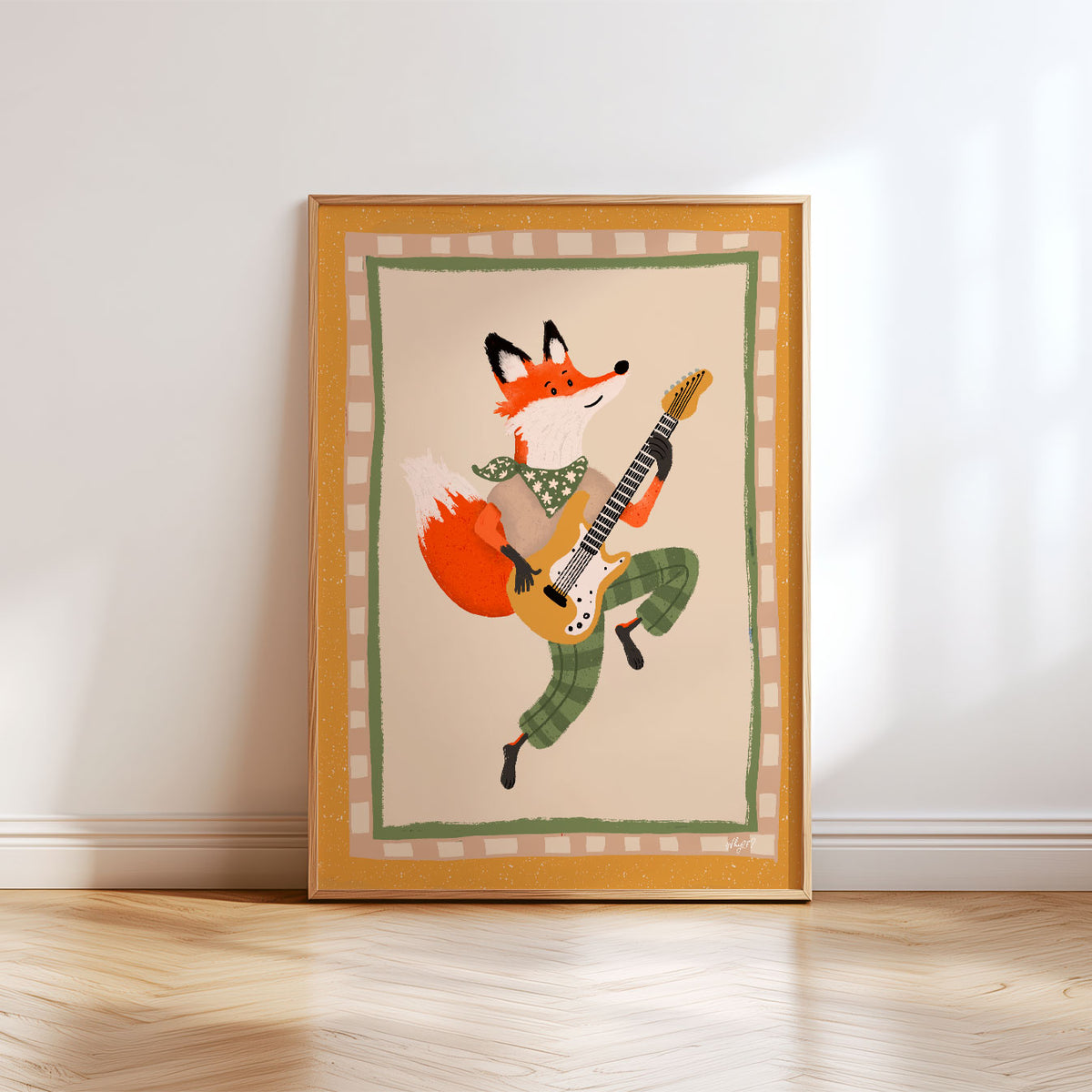 Guitar Fox Poster