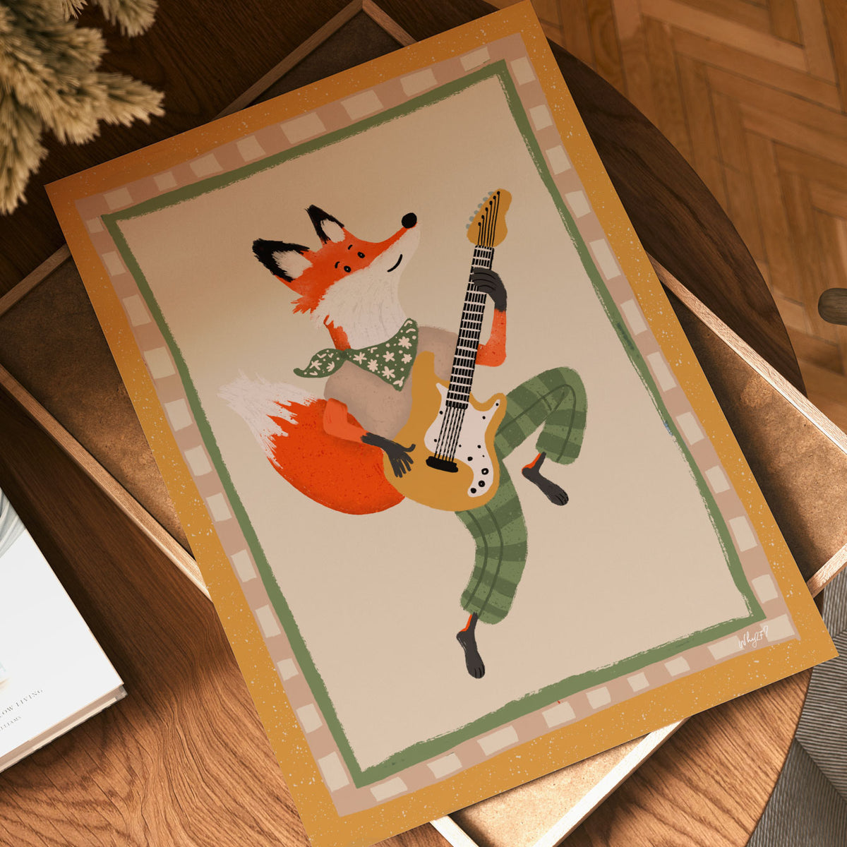 Guitar Fox Poster