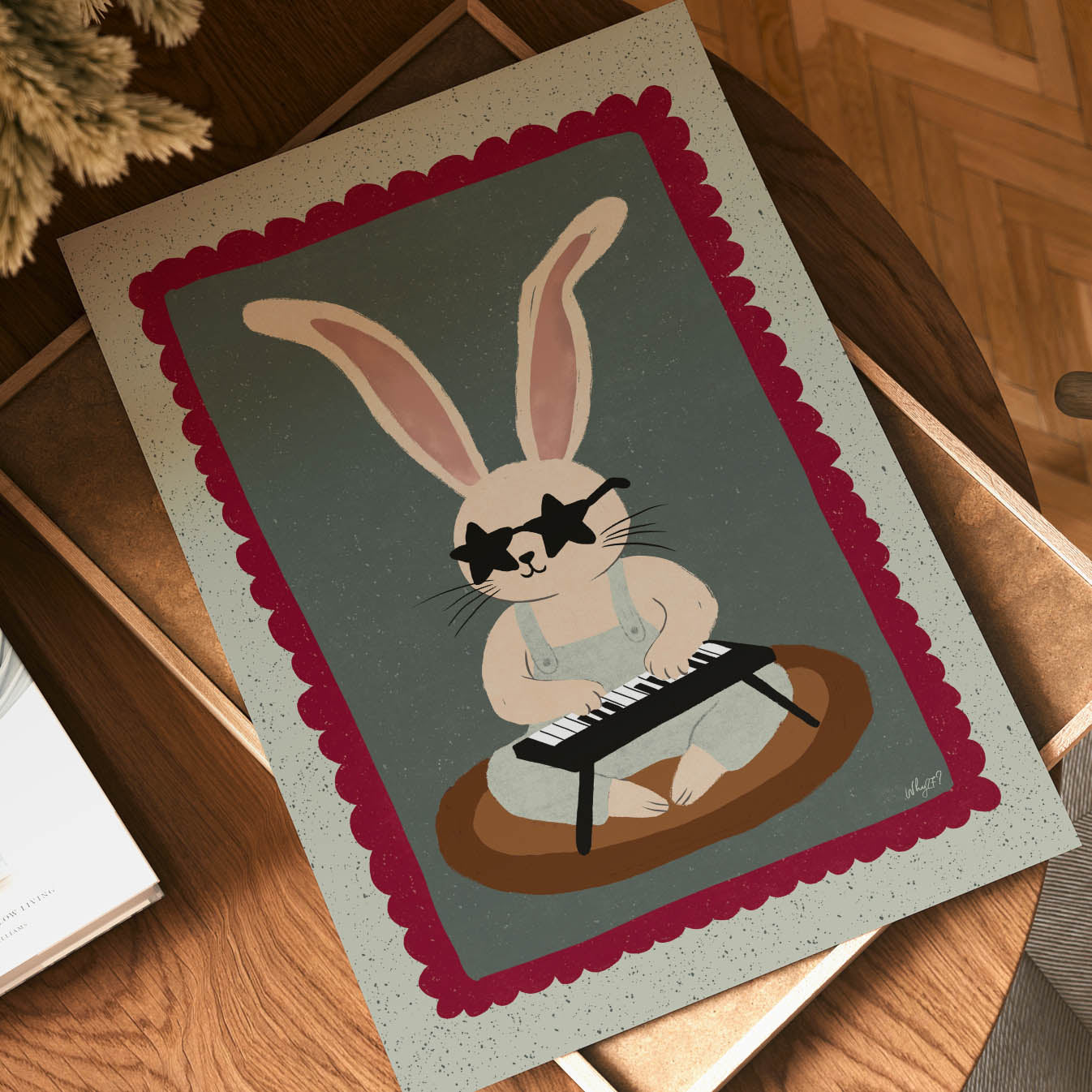 Happy Keys Bunny Poster