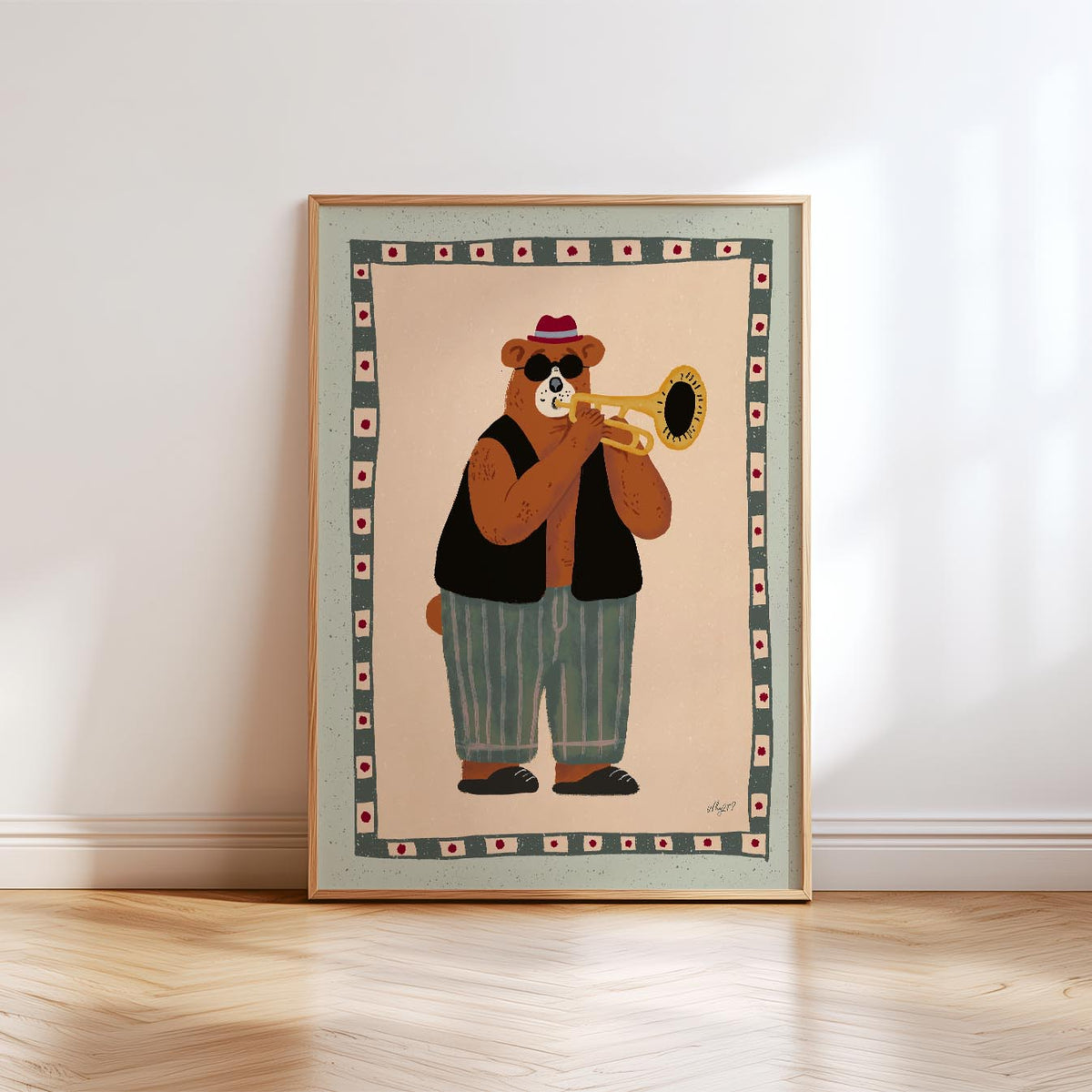 Cool Jazz Bear Poster