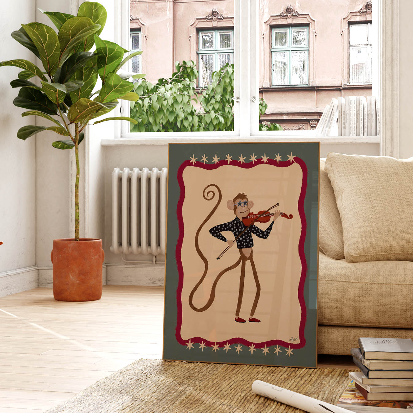 Little Virtuoso Monkey Poster