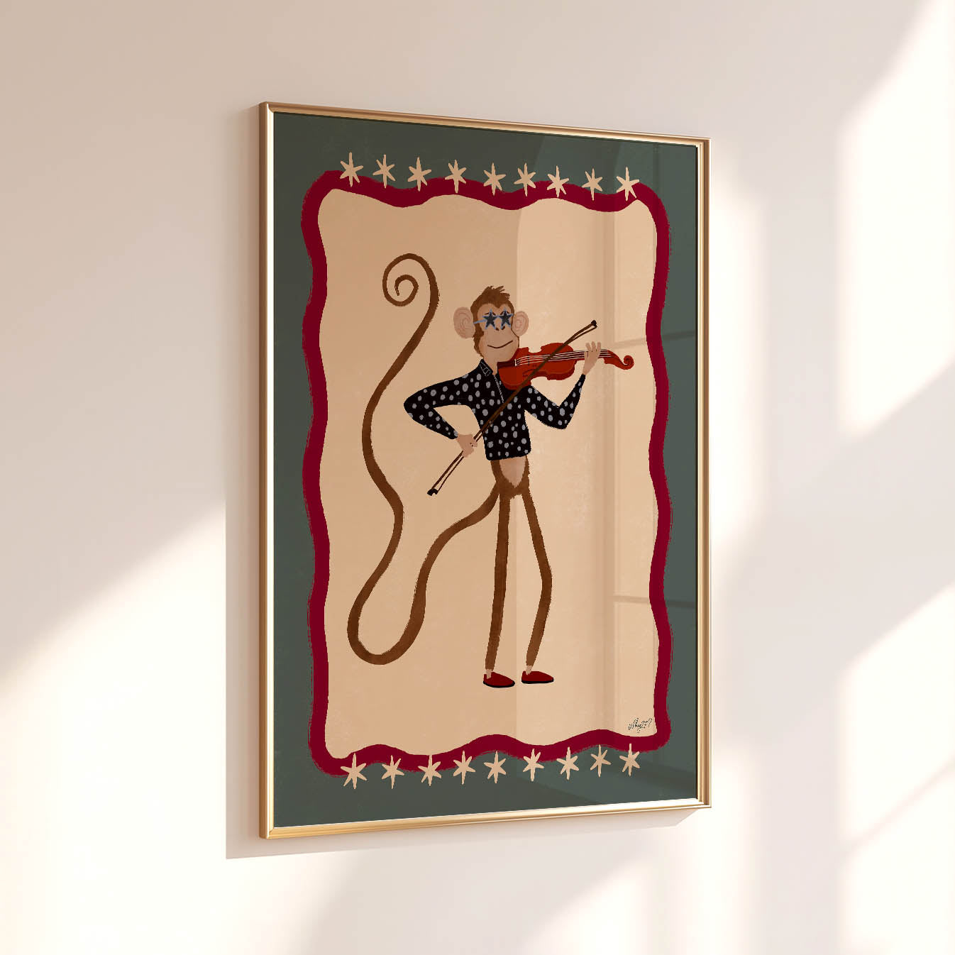 Little Virtuoso Monkey Poster