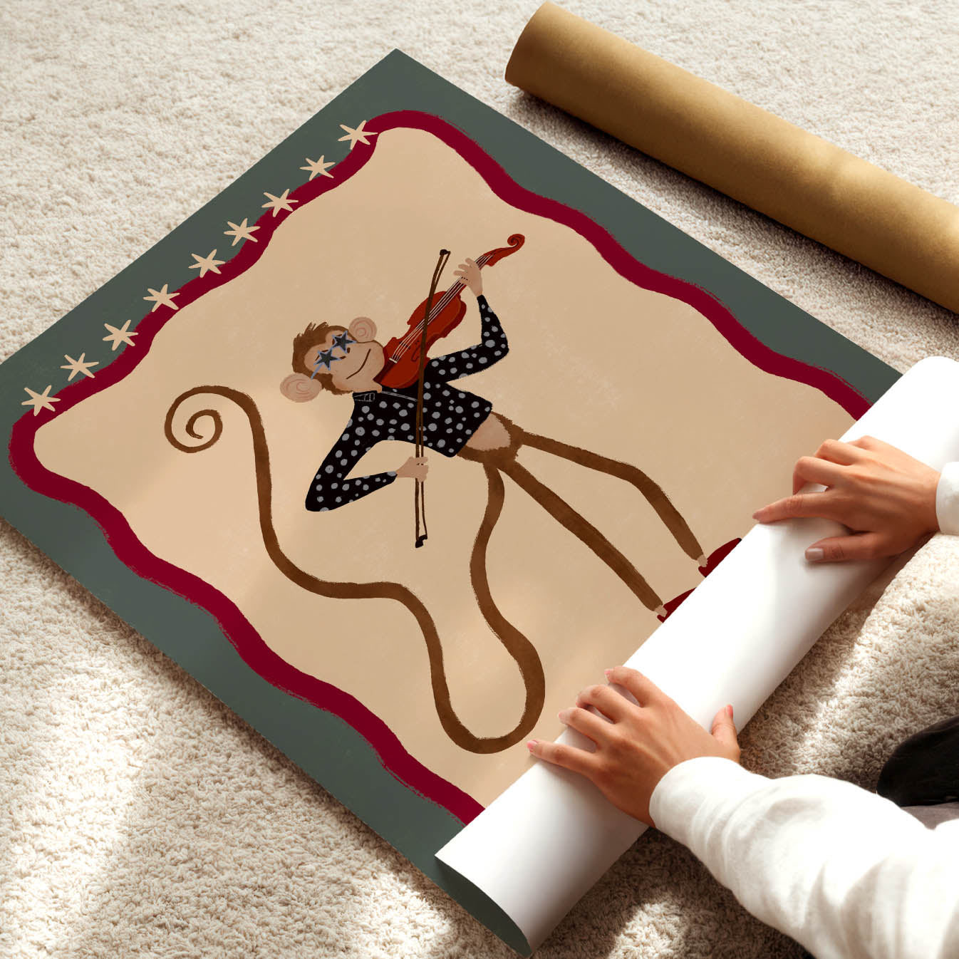 Little Virtuoso Monkey Poster