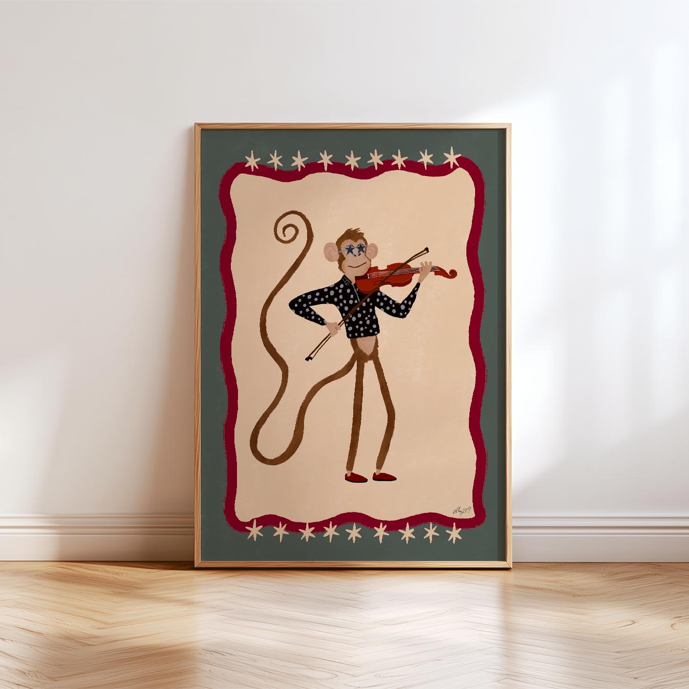 Little Virtuoso Monkey Poster