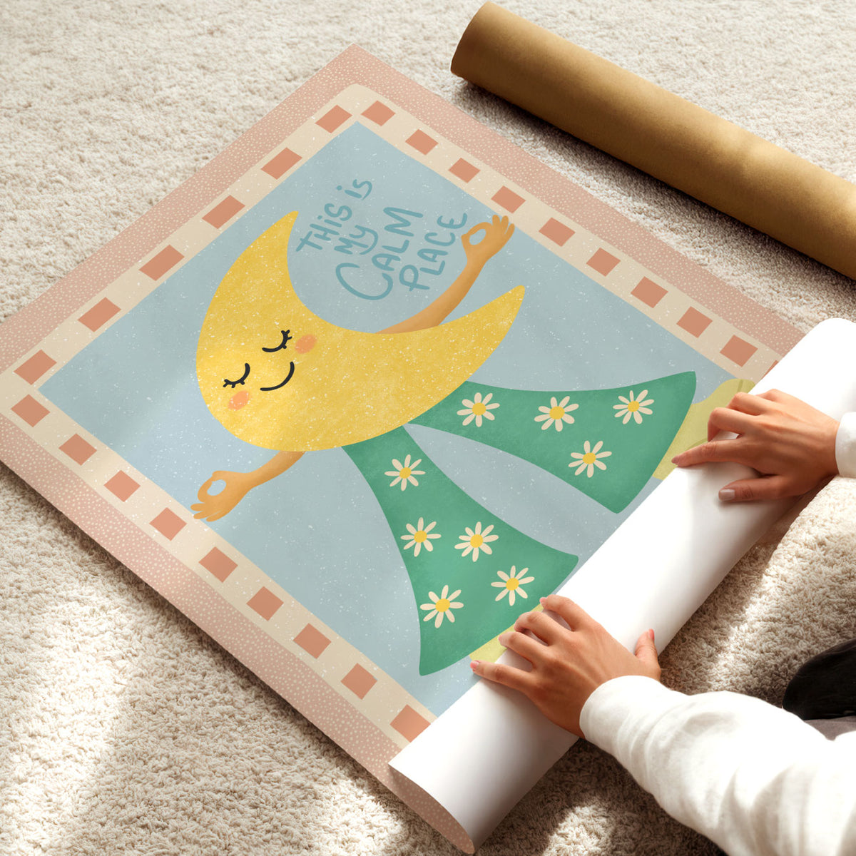 Moon And Stars Poster