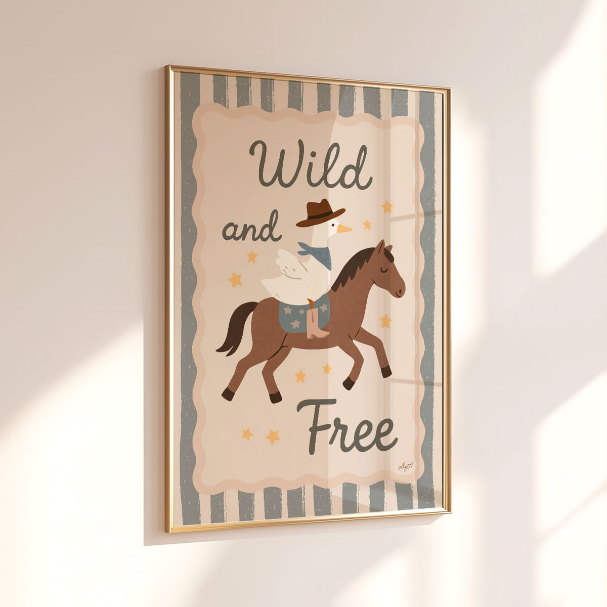 Wild And Free Cream Poster