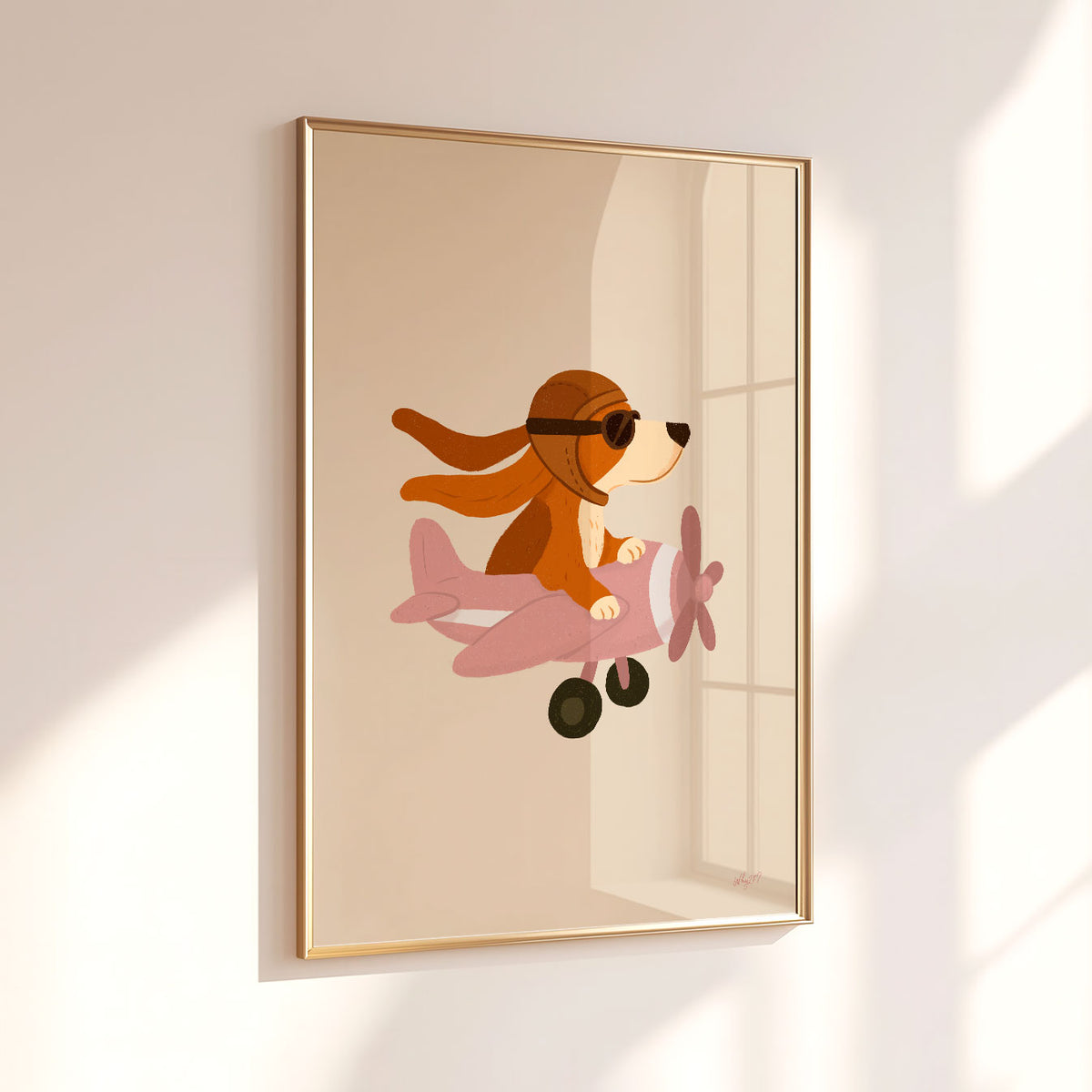 Dog In A Plane Poster