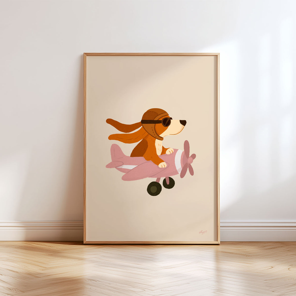 Dog In A Plane Poster