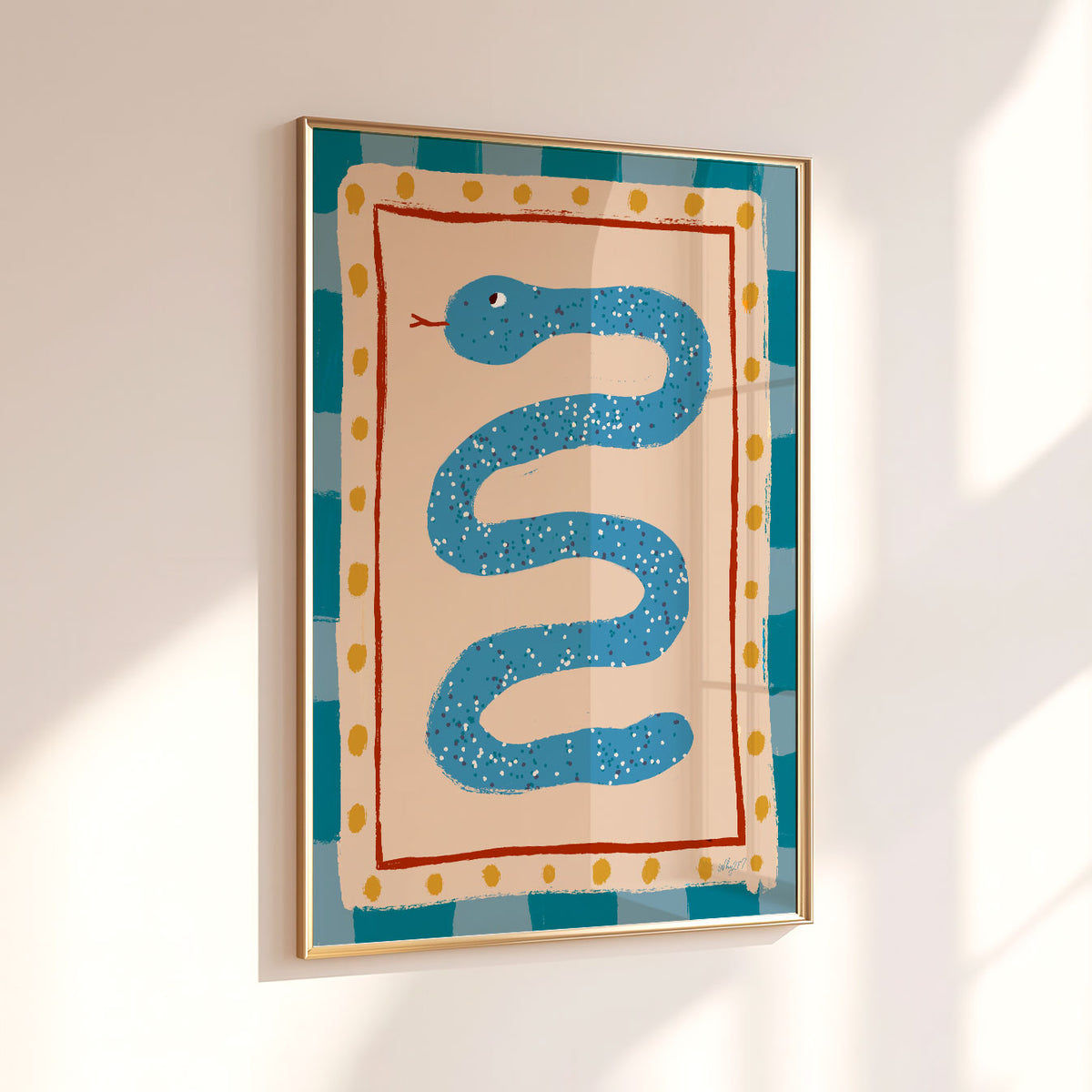 Blue Snake Poster