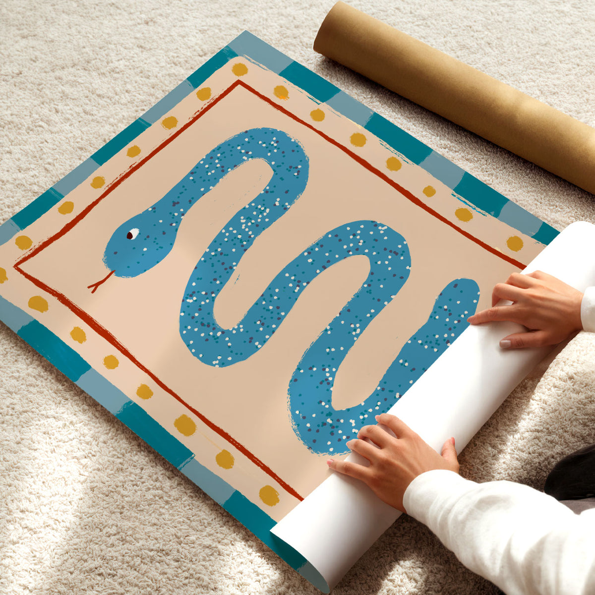 Blue Snake Poster