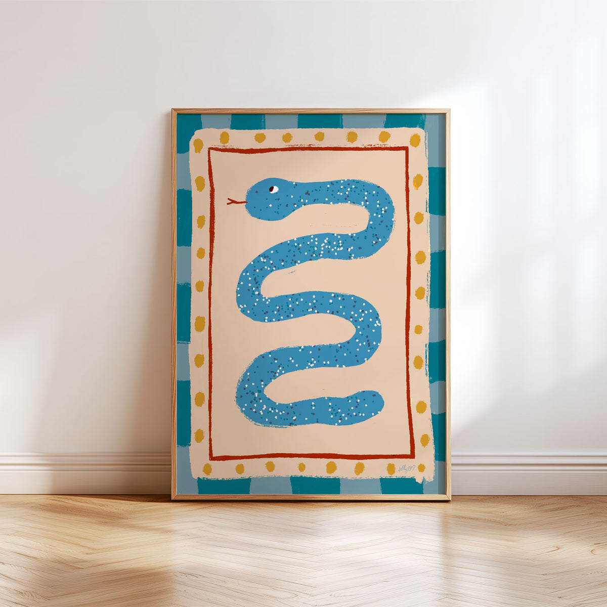 Blue Snake Poster