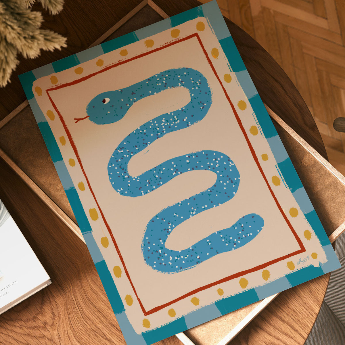 Blue Snake Poster