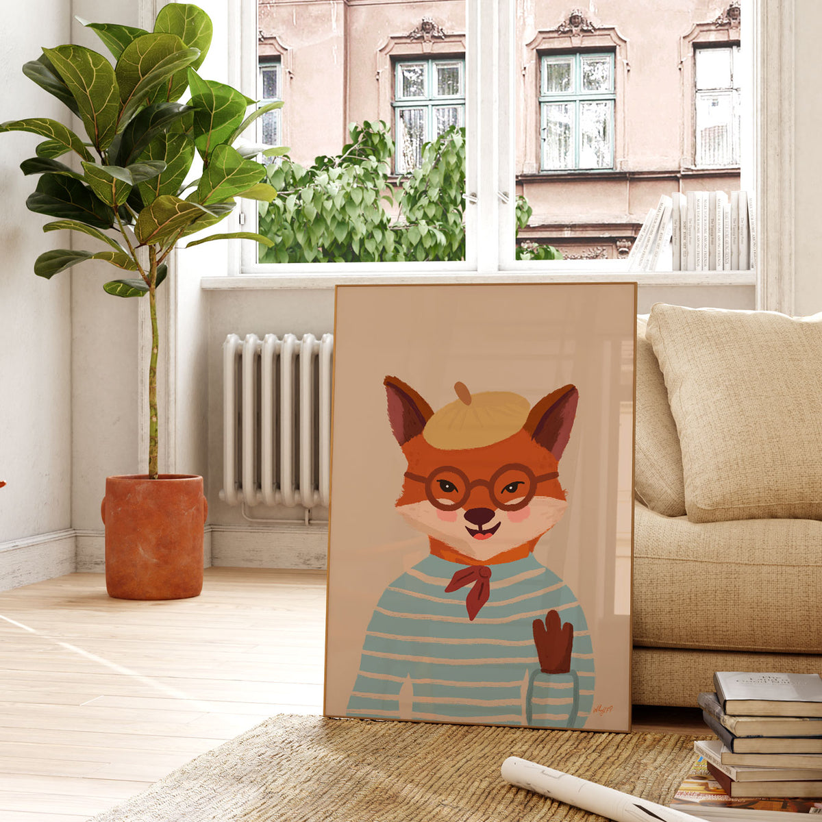 Poet Fox Poster