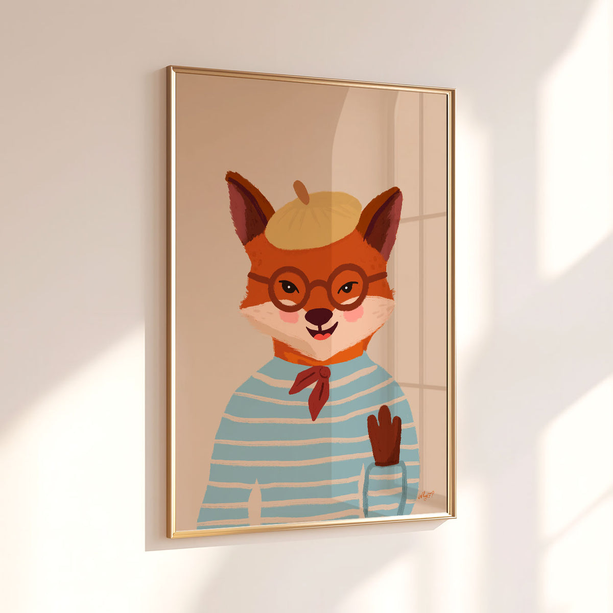 Poet Fox Poster