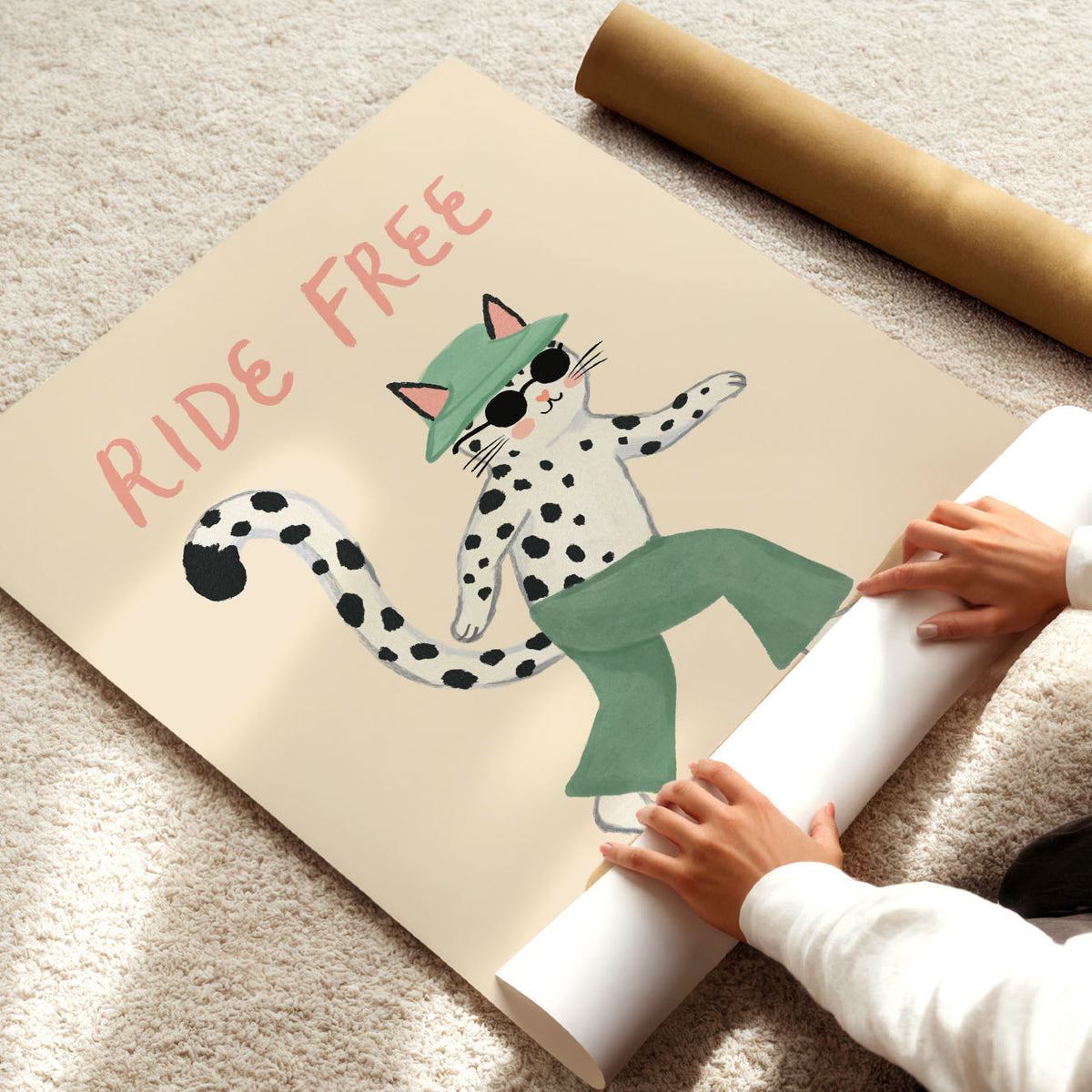 Ride Free Katzen-Poster