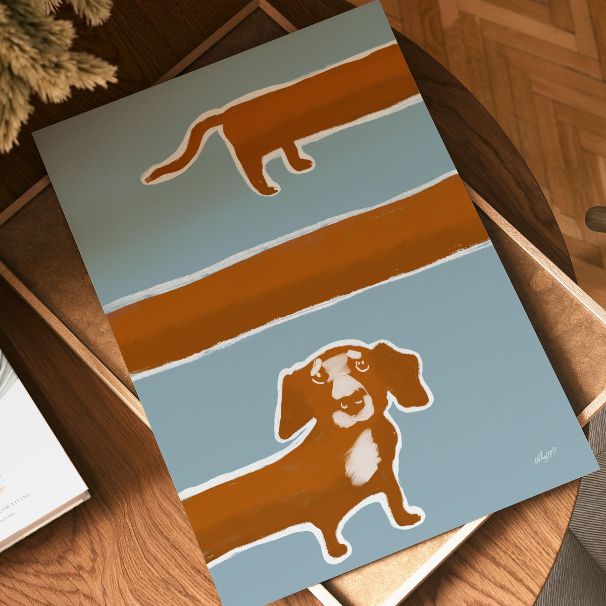 Long Dogs Blue Poster