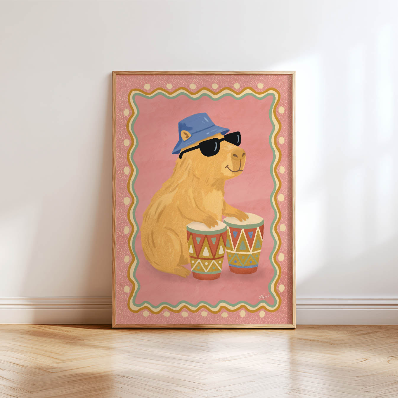 Capybara-Trommel-Poster