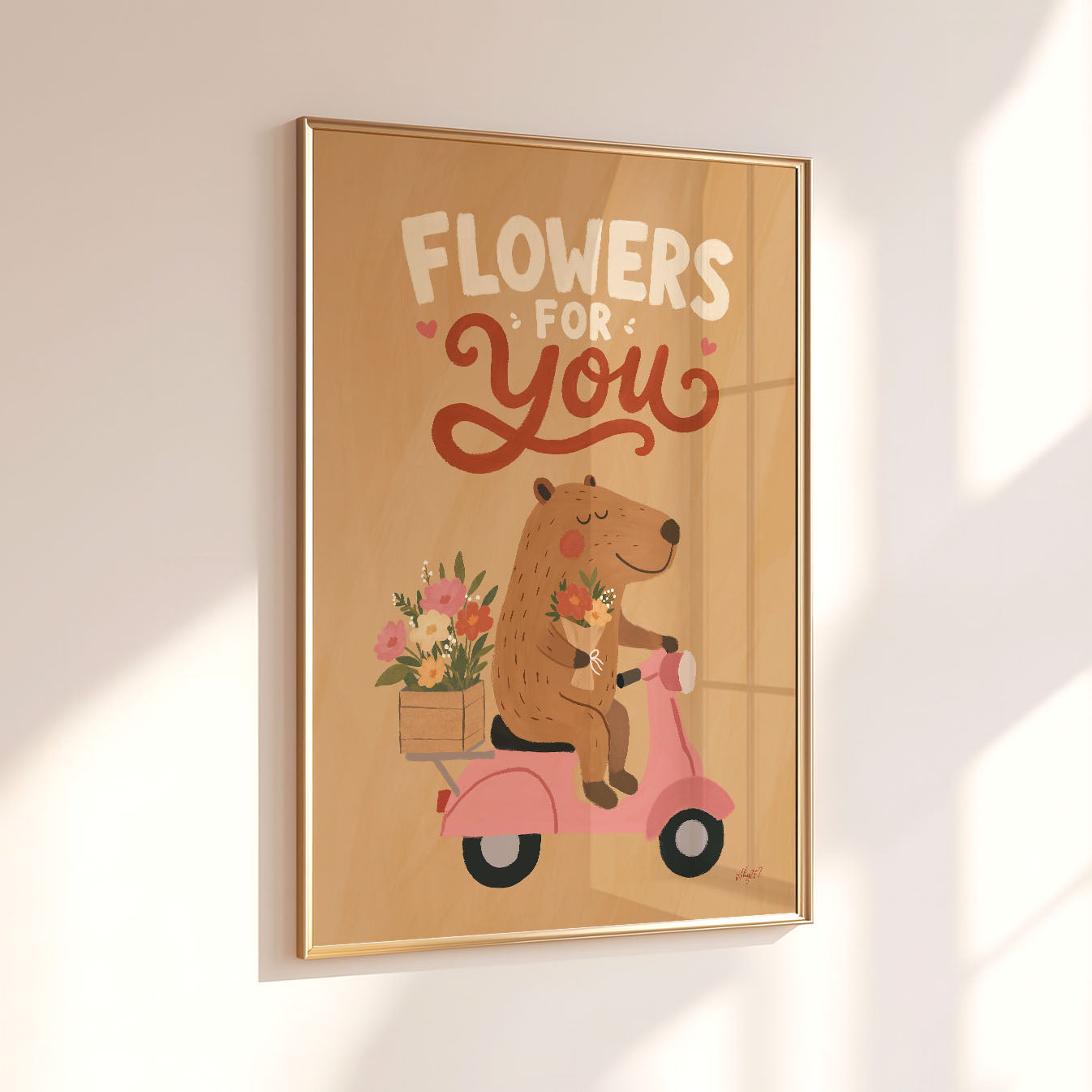 Bärenposter Blumen für dich