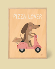 Poster Pizza-Liebhaber-Hund