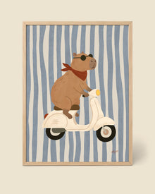Cooles Capybara-Roller-Poster