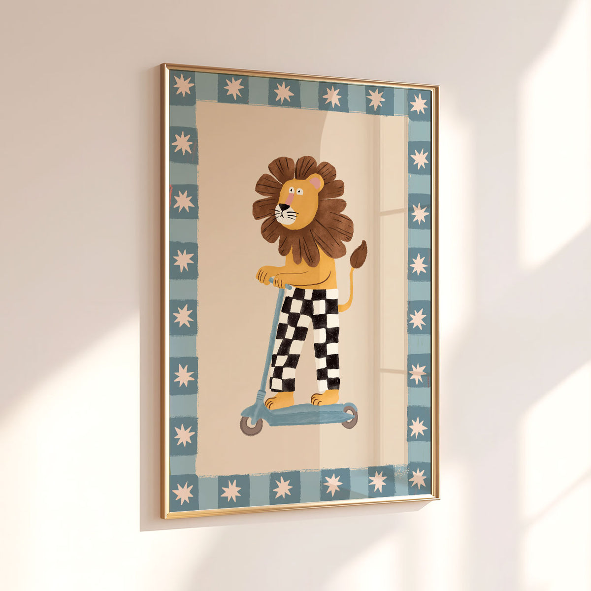 Star Scooter Lion Poster