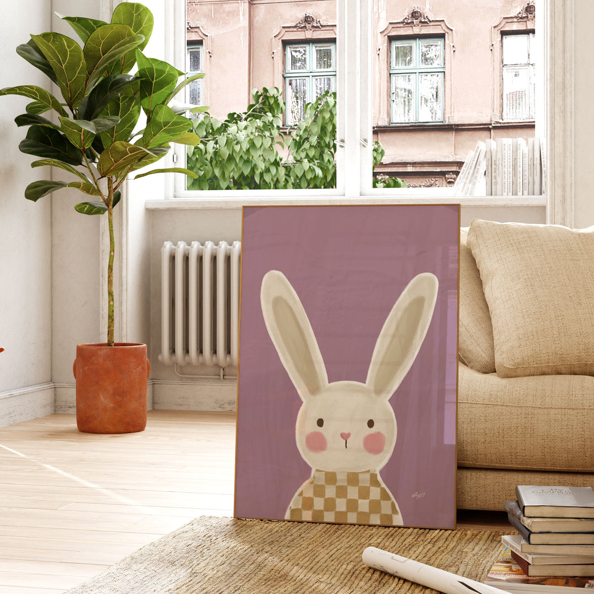 Rabbit Portrait Poster