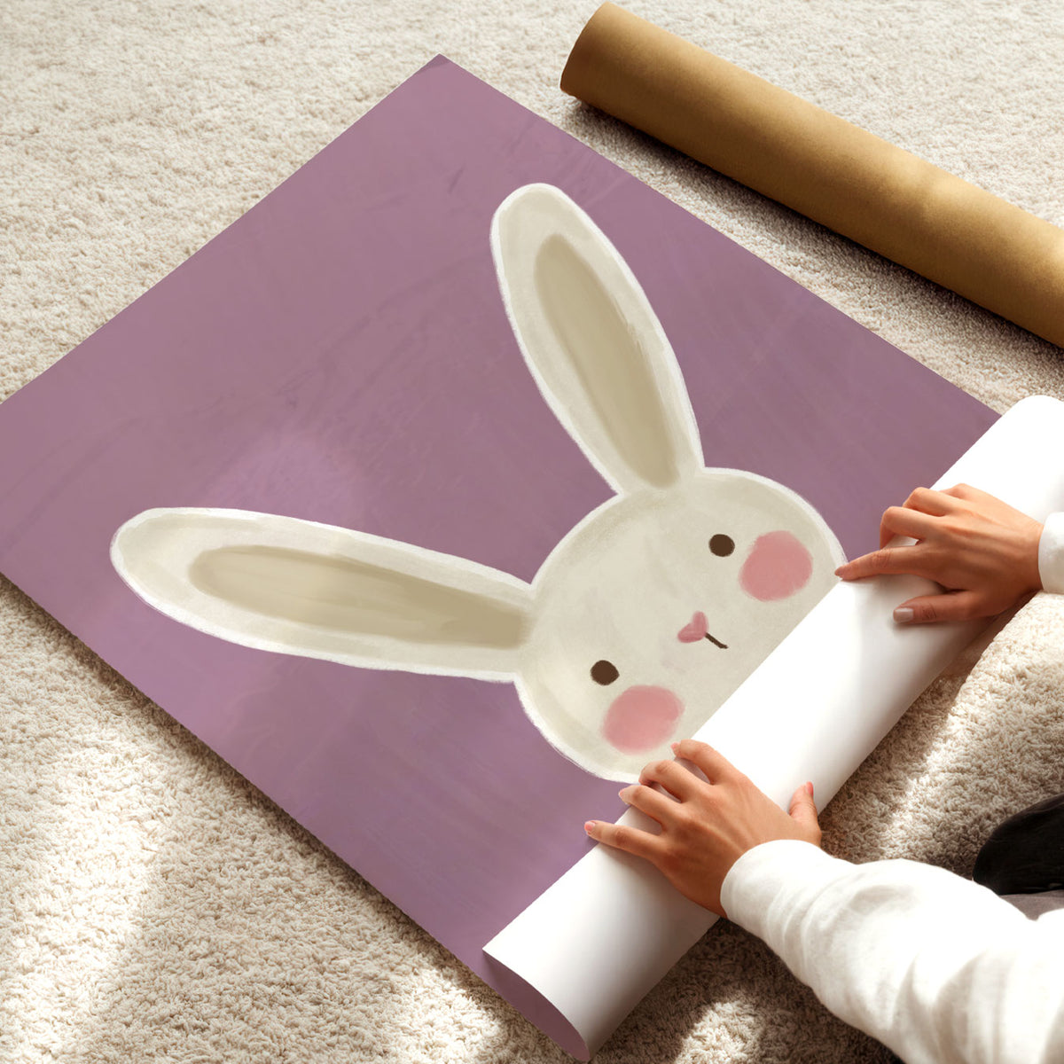 Rabbit Portrait Poster