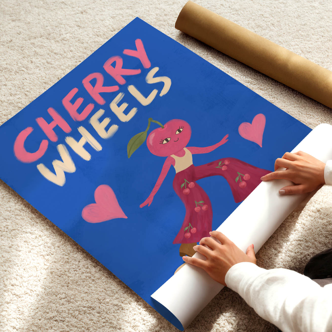 Cherry Skater Poster