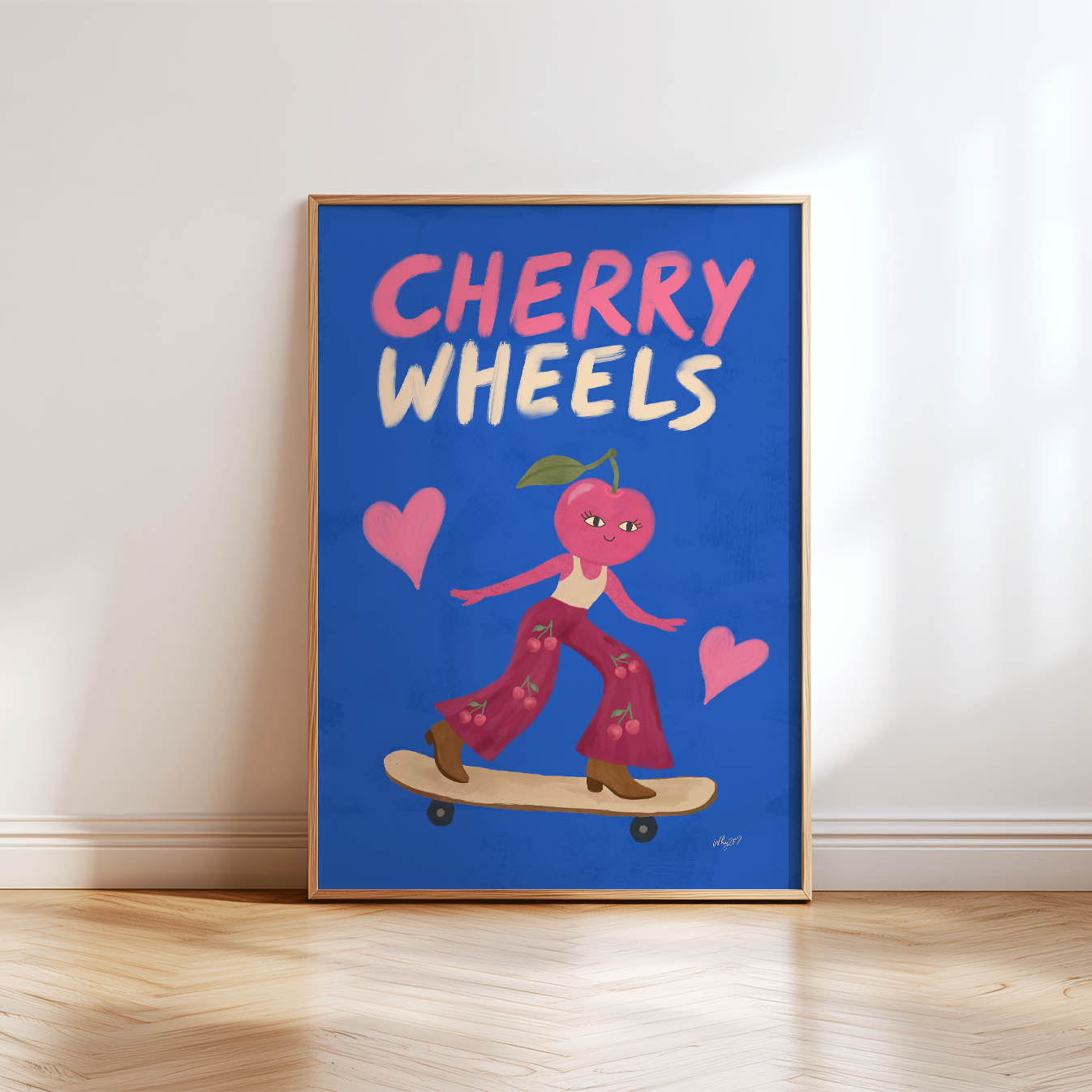 Cherry Skater Poster