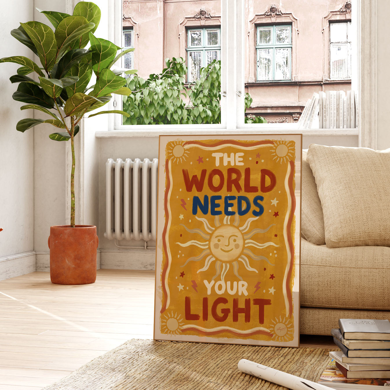 Die Welt braucht dein Licht Plakat