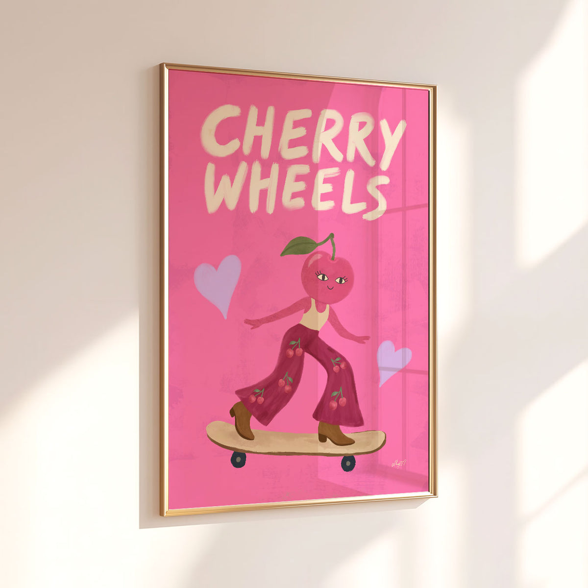 Cherry Wheels Poster