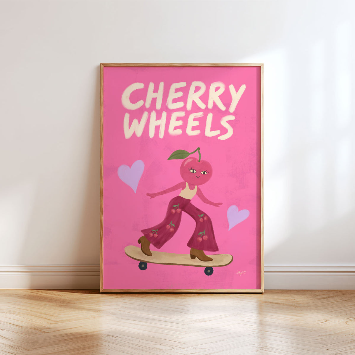 Cherry Wheels Poster