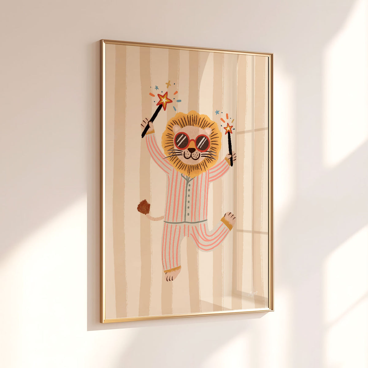 Sparkling Lion Poster