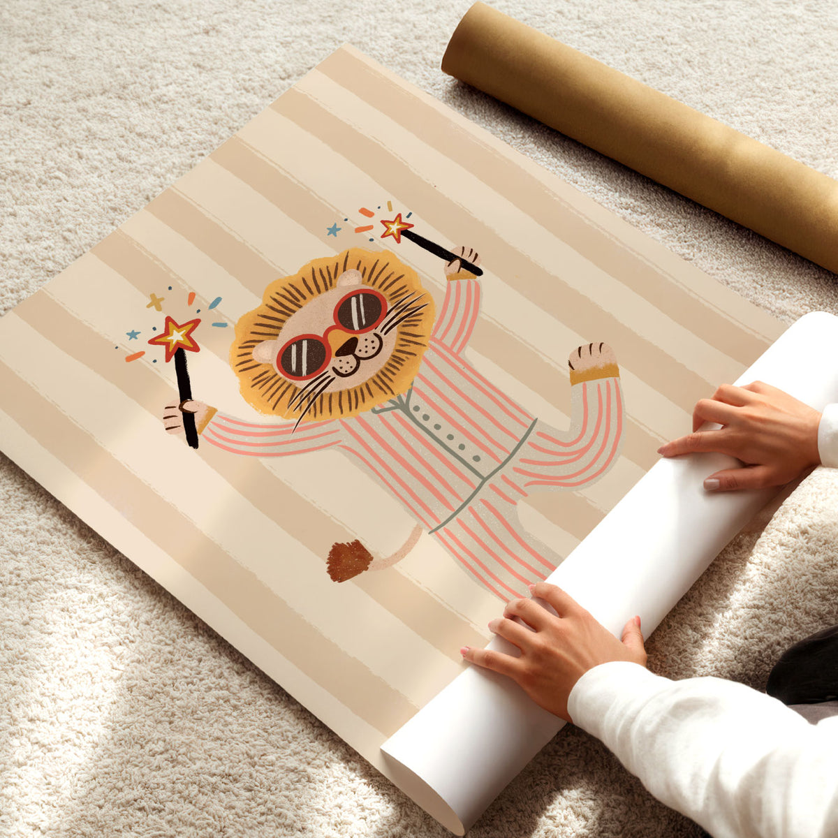 Sparkling Lion Poster