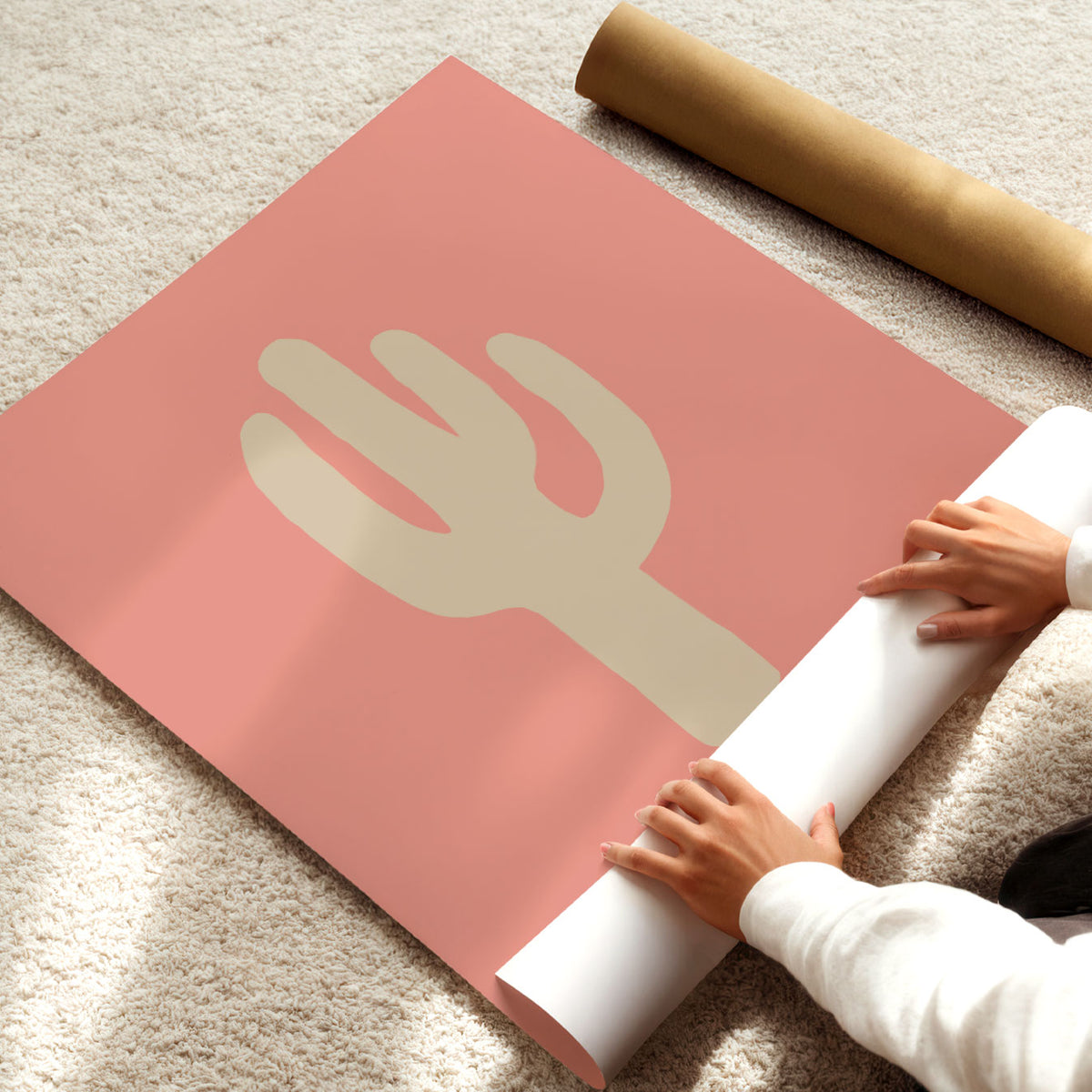 Pink Cactus Poster